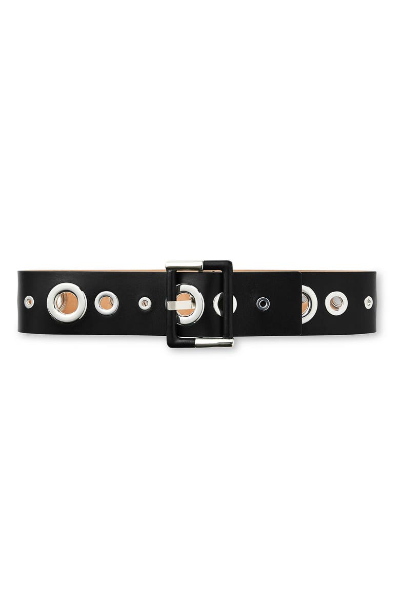 Lafayette 148 New York Grommet Leather Belt, Alternate, color,