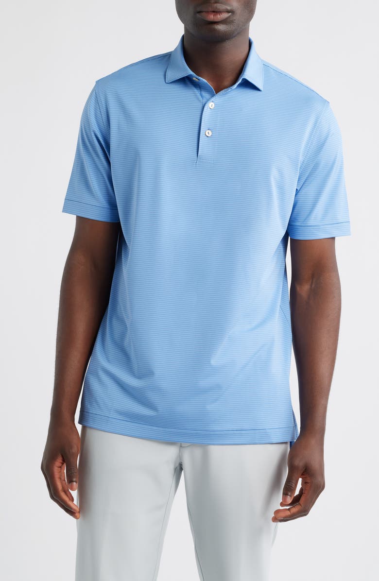 Peter Millar Highland Performance Jersey Polo, Main, color, Evening Tide