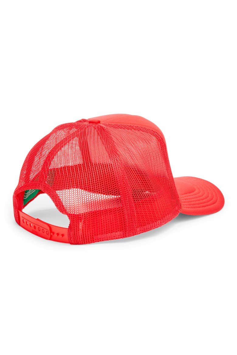Mucho Amor Trucker Hat, Alternate, color, RED