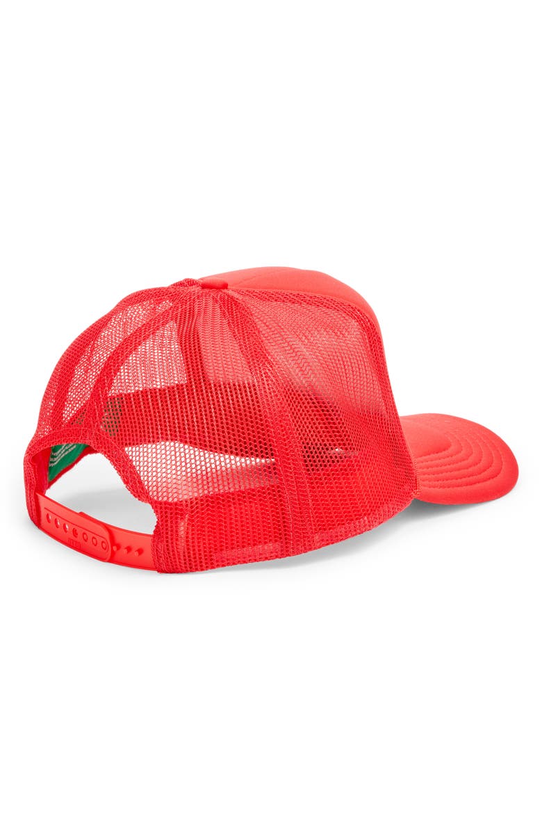 Friday Feelin’ Mucho Amor Trucker Hat, Alternate, color, Red