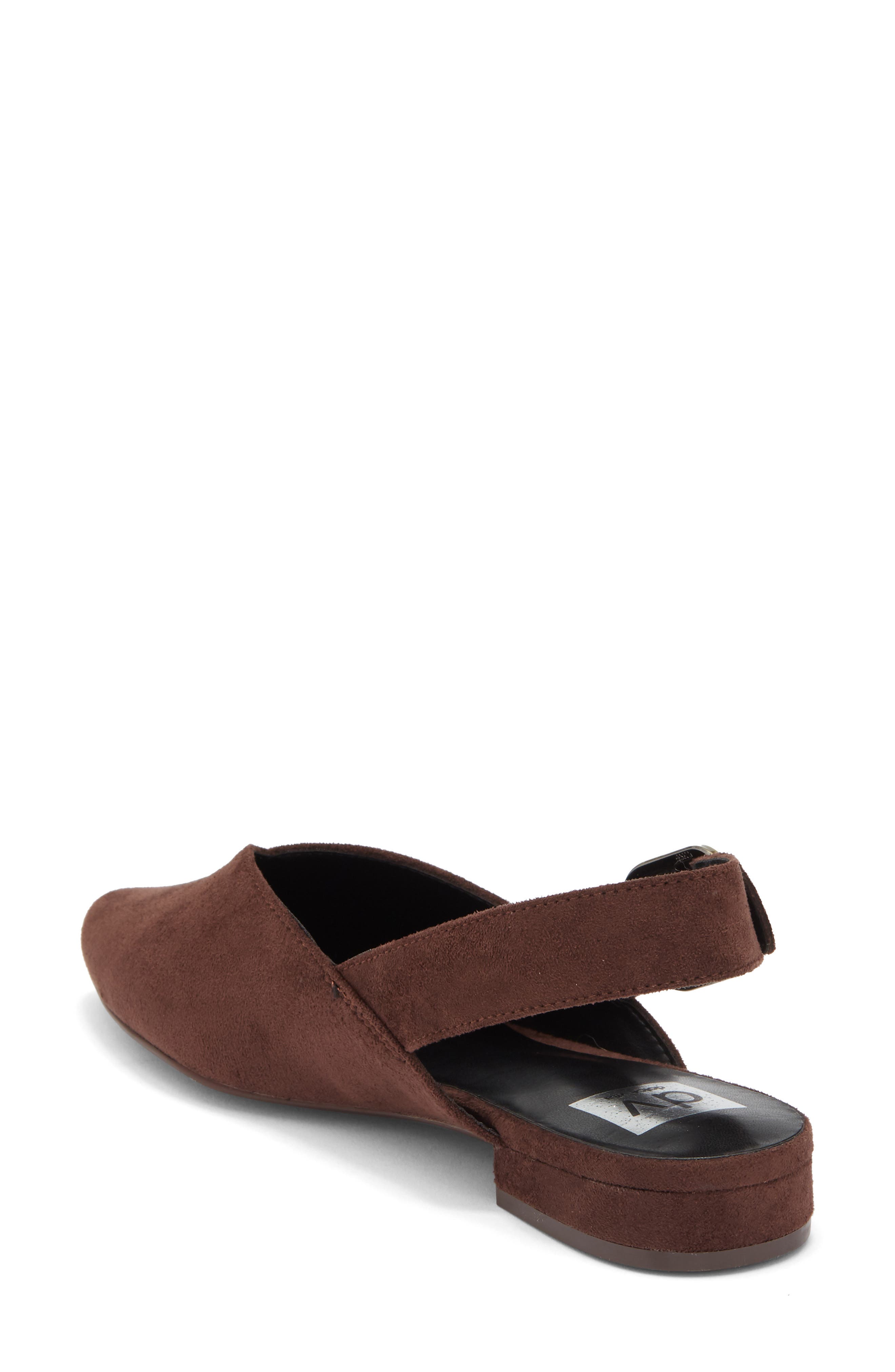 Derue Slingback Flat, Alternate, color, BROWN