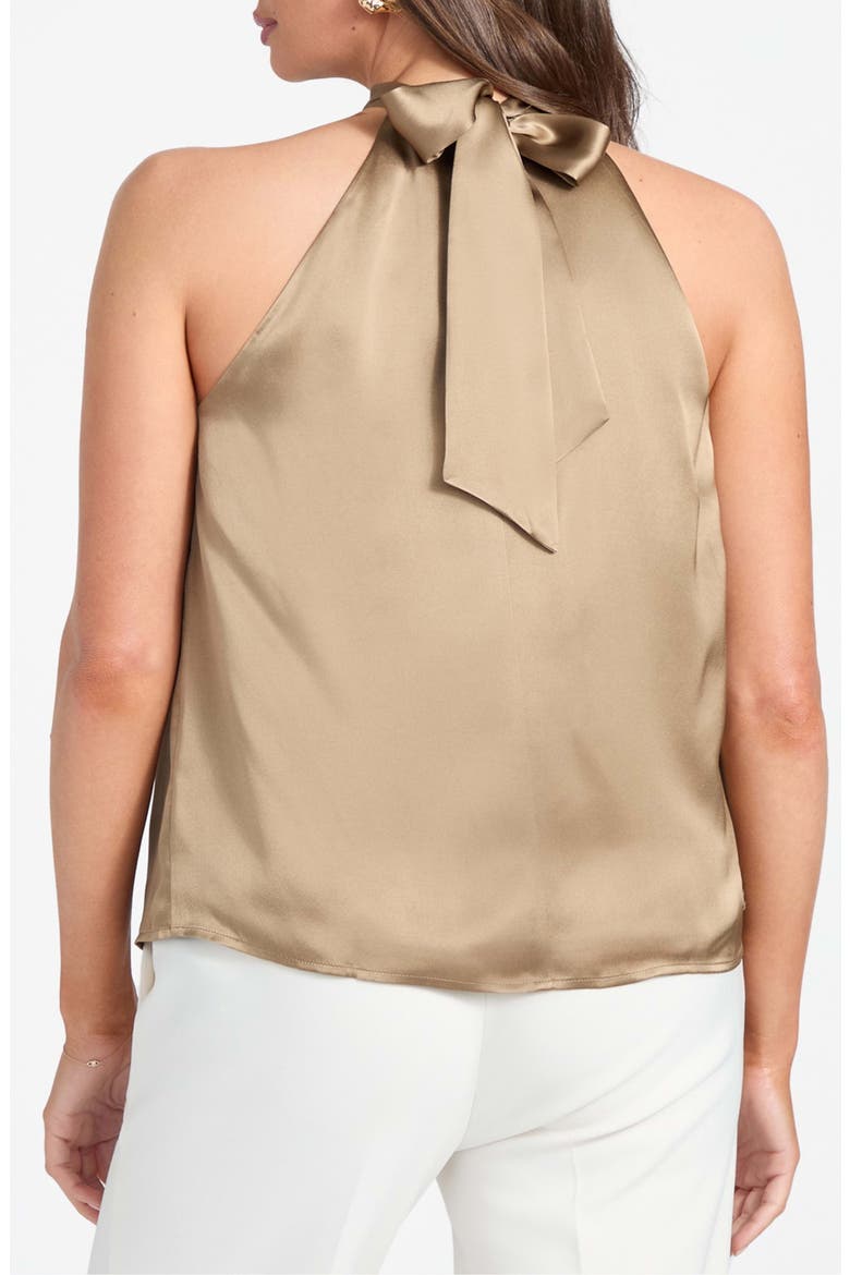 Elisa Sleeveless Silk Top, Alternate, color, RUST