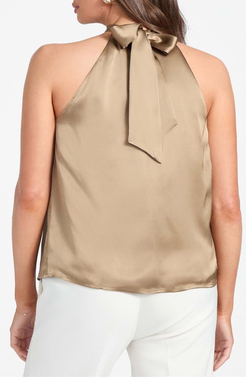 Marciano Elisa Sleeveless Silk Top In Brown