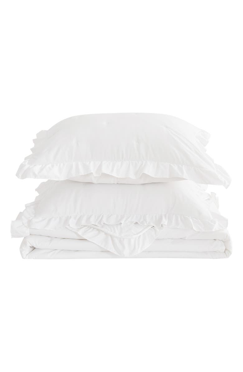 Woven & Weft Ruffle Quilt Set, Main, color, White