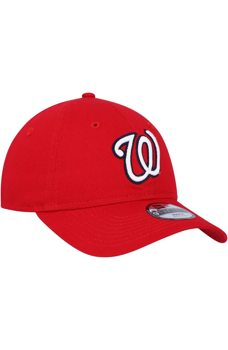 New Era Youth New Era Red Washington Nationals Core Classic 9TWENTY Adjustable Hat, Alternate, color, 