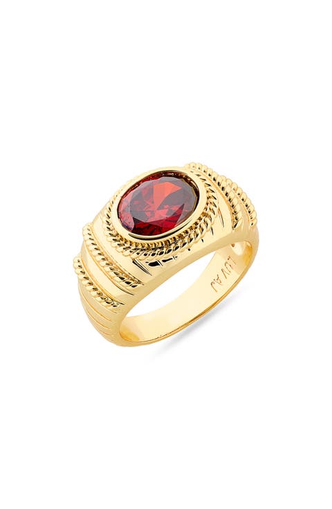 Elizabeth Garnet Statement Ring