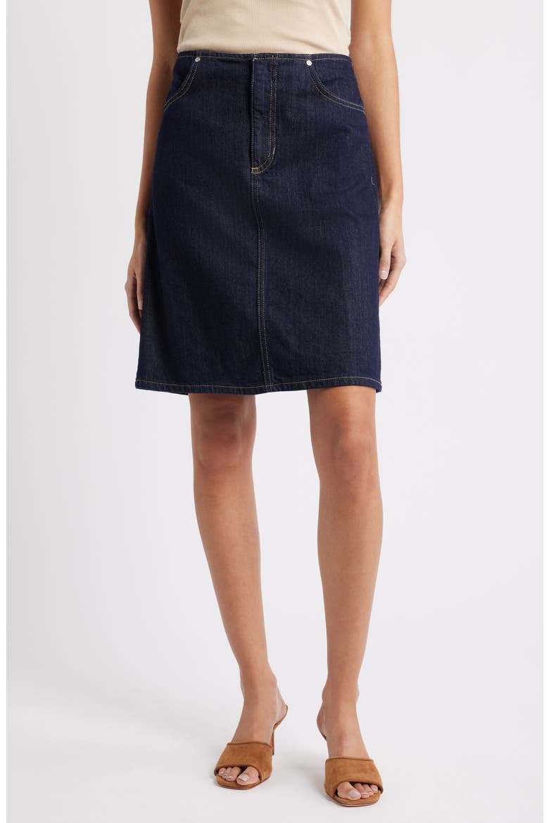 Menphis Denim Pencil Skirt, Main, color, OPEN BLUE