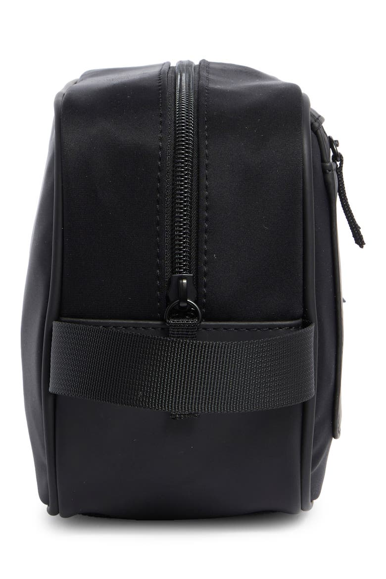 Satin Finish Zip Top Dopp Kit, Alternate, color, BLACK