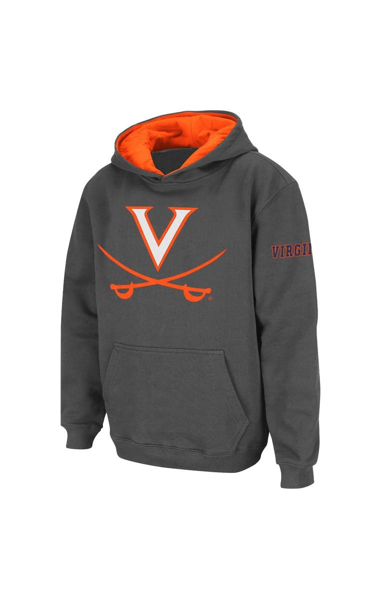STADIUM ATHLETIC Youth Charcoal Virginia Cavaliers Big Logo Pullover Hoodie, Alternate, color, 