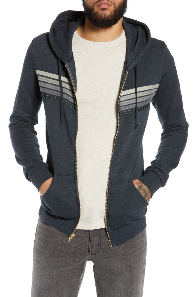 Aviator Nation 5-Stripe Zip Hoodie, Main, color,