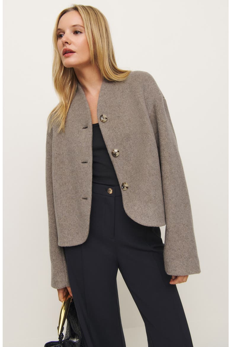 Owen Wool Blend Jacket, Alternate, color, STONE