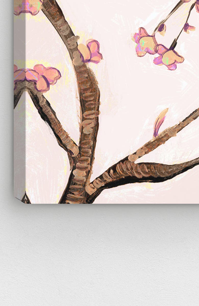Oliver Gal Pink Almond Blossom Canvas Wall Art, Alternate, color,