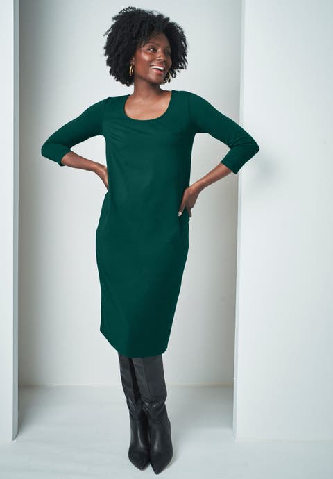 Stretch Cotton T-Shirt Dress (Plus Available)