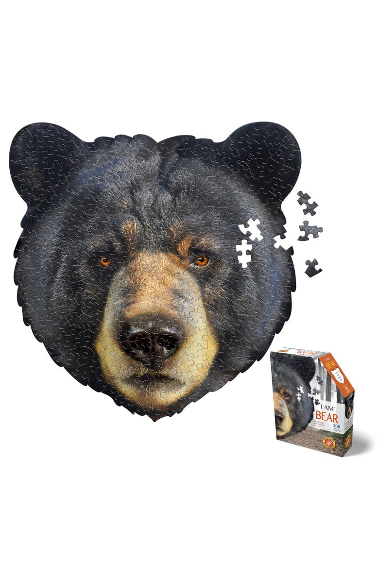 Madd Capp I Am Bear 300 Pieces Animal Shaped Jigsaw Puzzle, Alternate, color, Multicolored