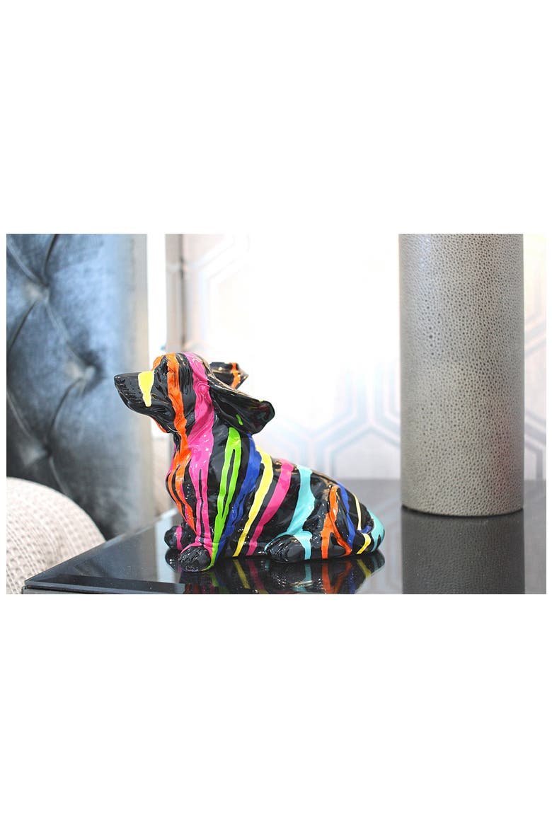 Graffiti Windy Sitting Puppy Statue, Alternate, color, GRAFFITI/MULTI-COLOR