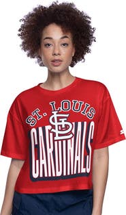 STARTER Women's Starter Red St. Louis Cardinals Play the Ball Boxy Cropped T-Shirt