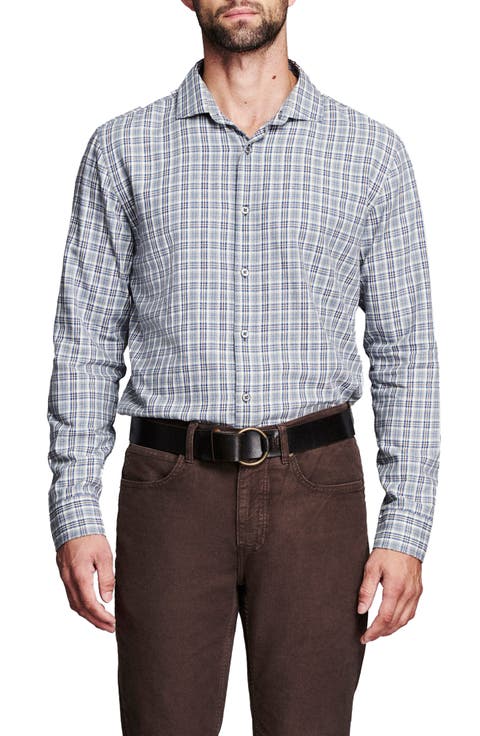 Hutcheson Plaid Cotton Twill Sport Shirt