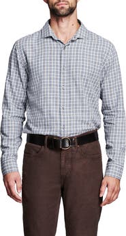 Billy Reid Hutcheson Plaid Cotton Twill Sport Shirt
