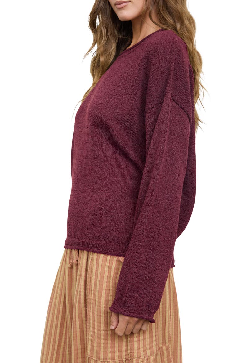 Crewneck Sweater, Alternate, color, OXBLOOD