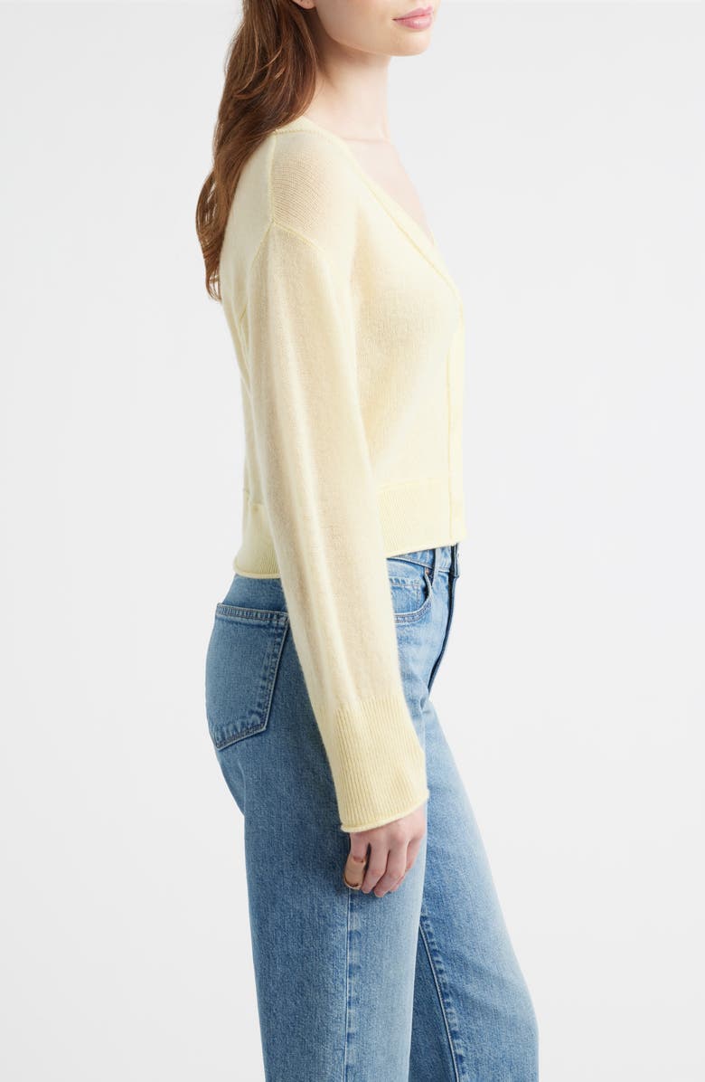 LoveShackFancy Lawrence Crop Cashmere Cardigan, Alternate, color, 