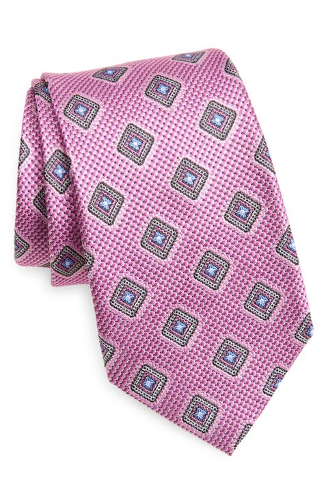 Diamond Pattern Silk Jacquard Tie