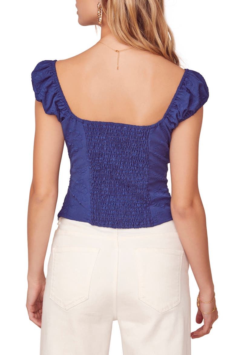 Billie Jean Front Button Top, Alternate, color, NAVY