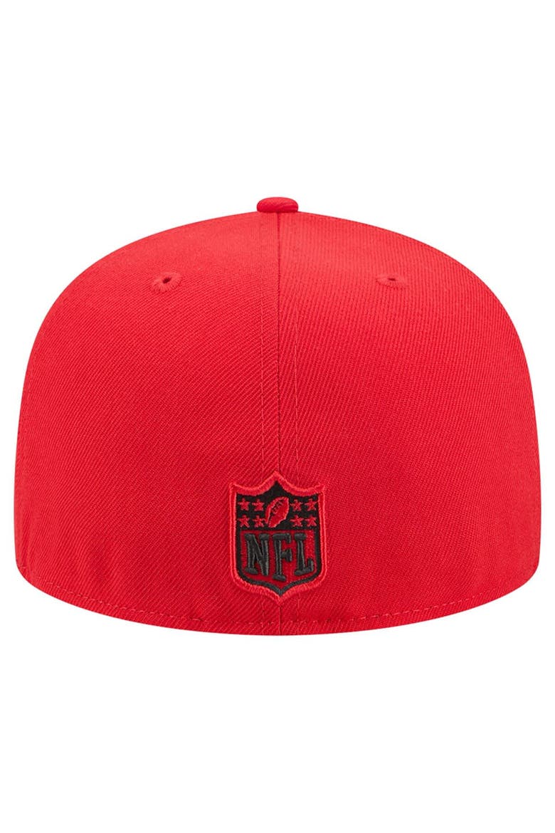 Men's New Era Red Kansas City Chiefs Tri-Hit 59FIFTY Fitted Hat, Alternate, color, Red