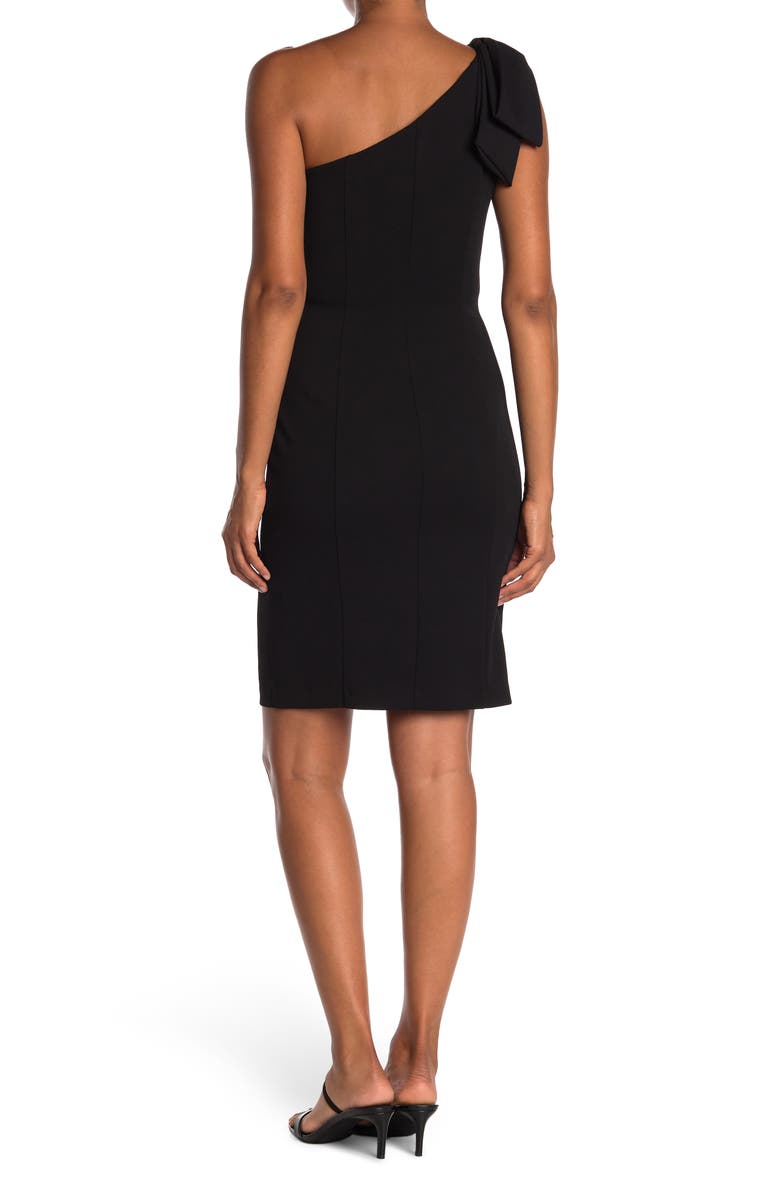 Marina Bow Detail One Shoulder Sheath Dress, Alternate, color, 