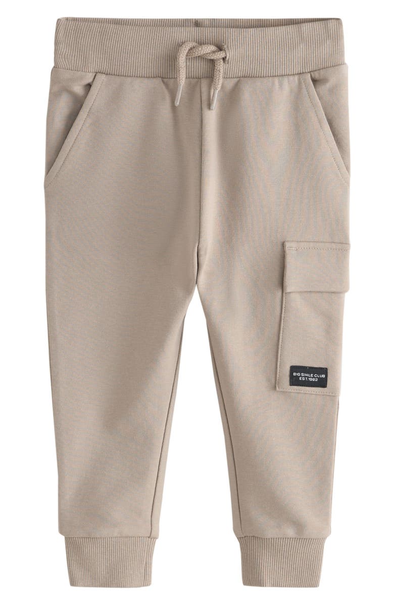 NEXT Kids' Stretch Cotton Cargo Joggers, Main, color, Neutral