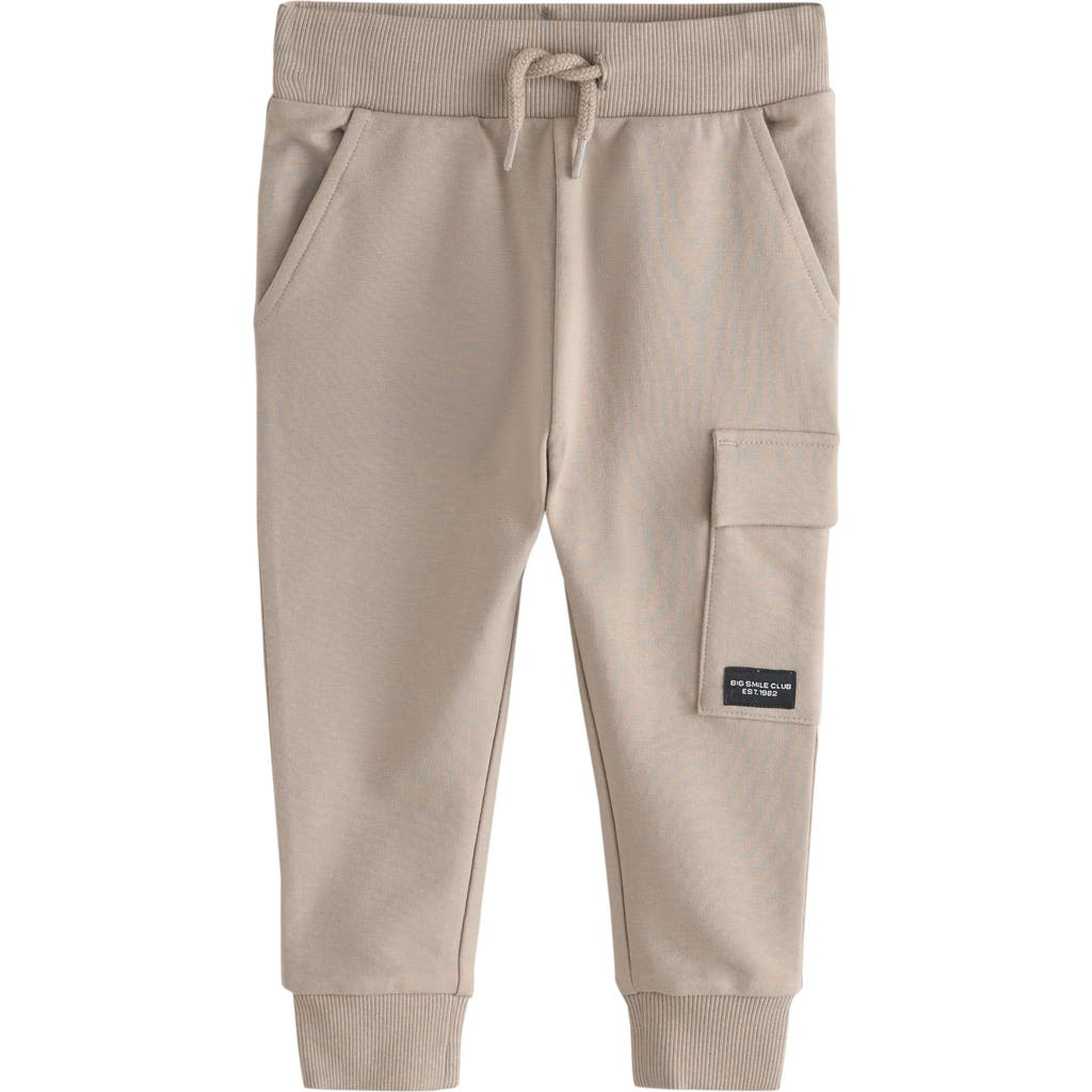 Next Kids' Stretch Cotton Cargo Joggers In Gold