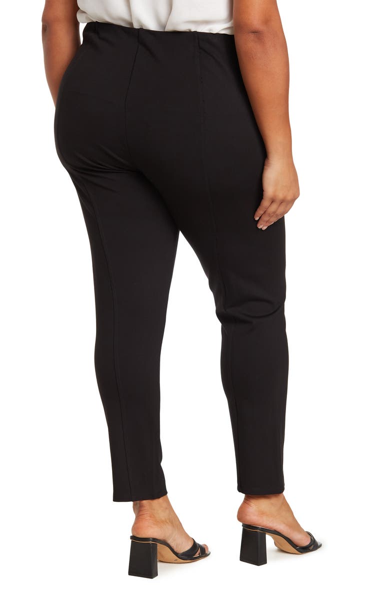 T Tahari Ponte Leggings, Alternate, color, Black