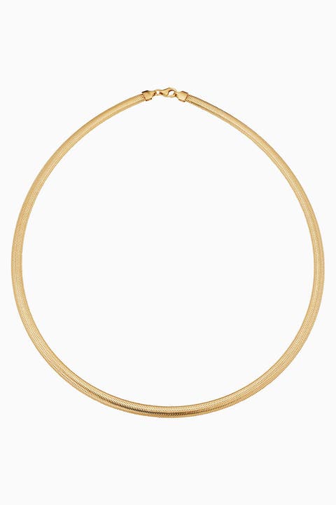 14K Gold Mesh Glamour Necklace