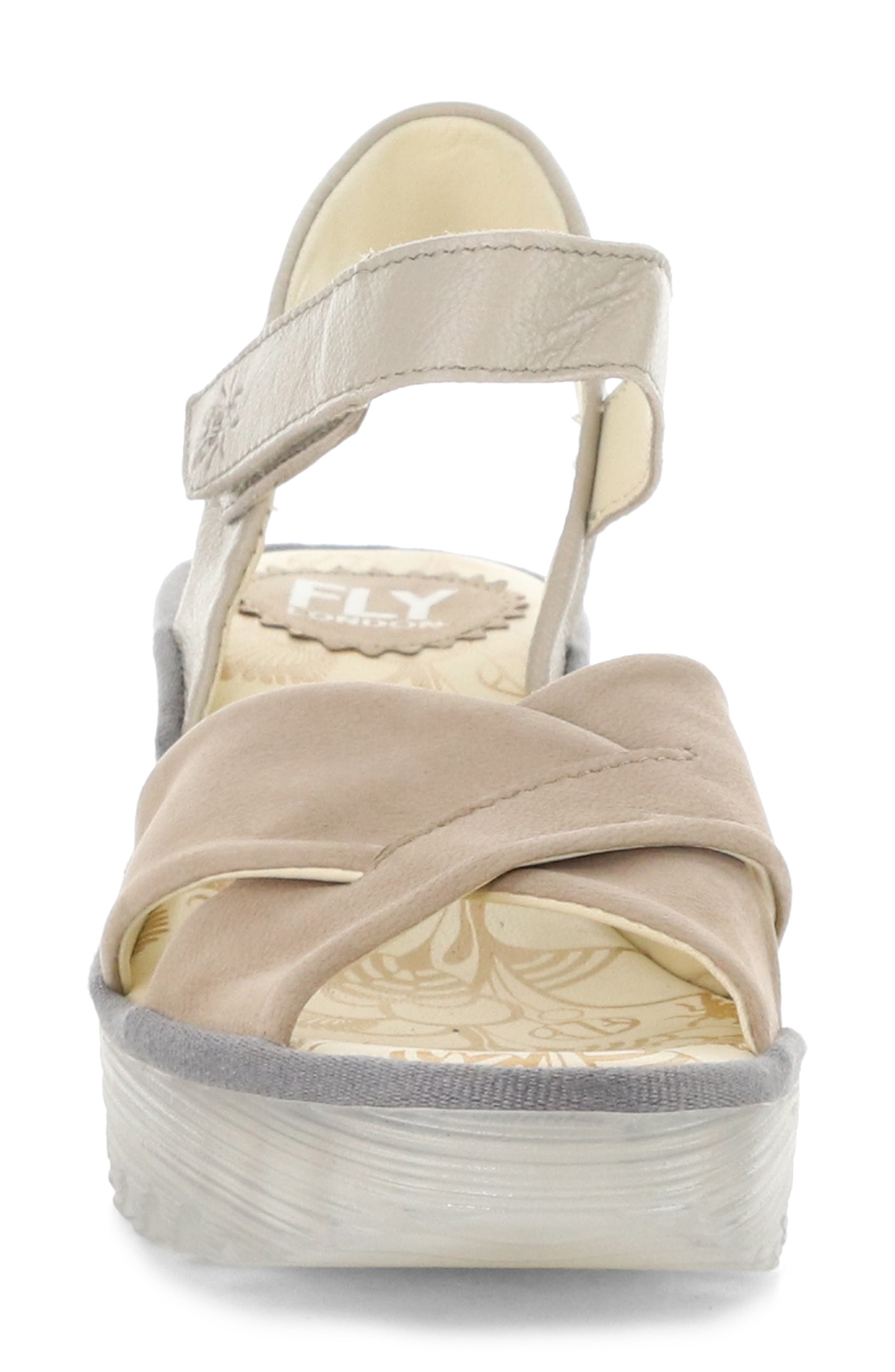 Yorg Ankle Strap Platform Wedge Sandal, Alternate, color, TAUPE