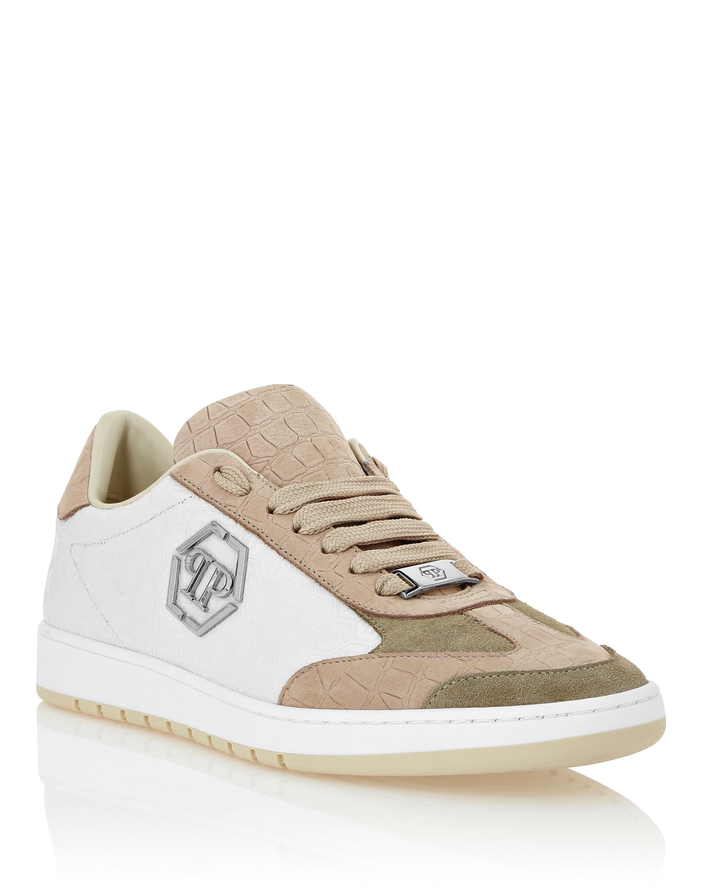Low Top Sneakers Mixed Monogram Unisex, Main, color, beige