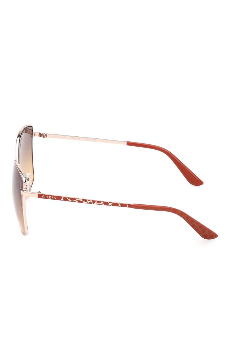 59mm Square Sunglasses, Alternate, color, GOLD / GRADIENT BROWN
