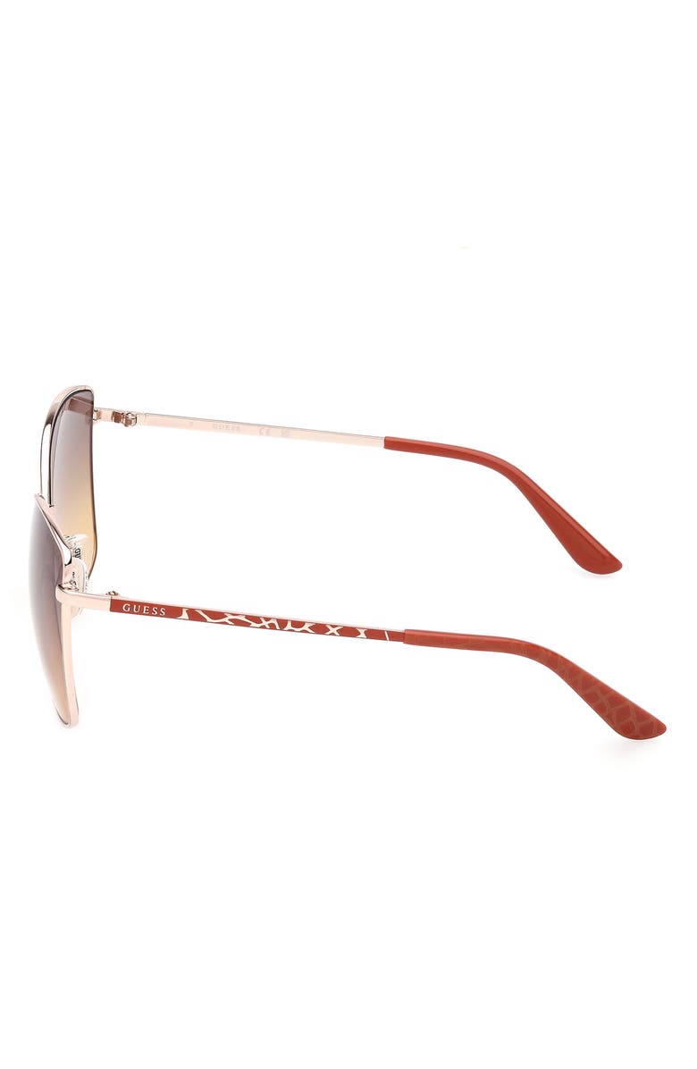GUESS 59mm Square Sunglasses, Alternate, color, Gold / Gradient Brown