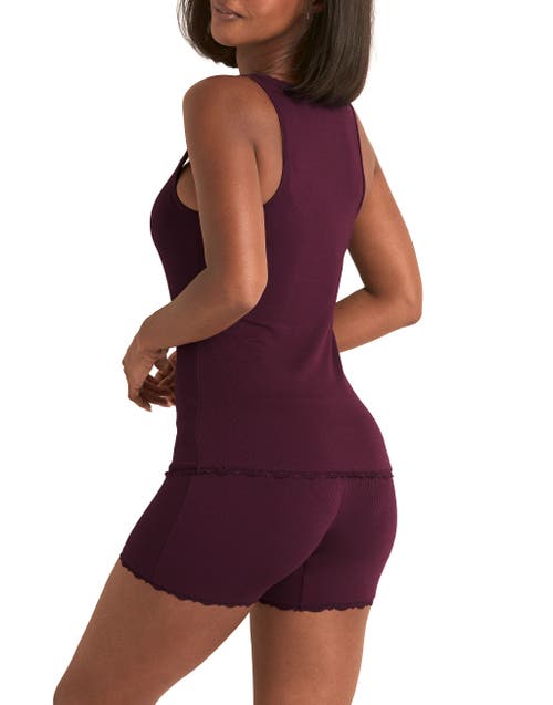 Adore Me Tayler Pajama Tank & Boxer Shorts Set In Purple