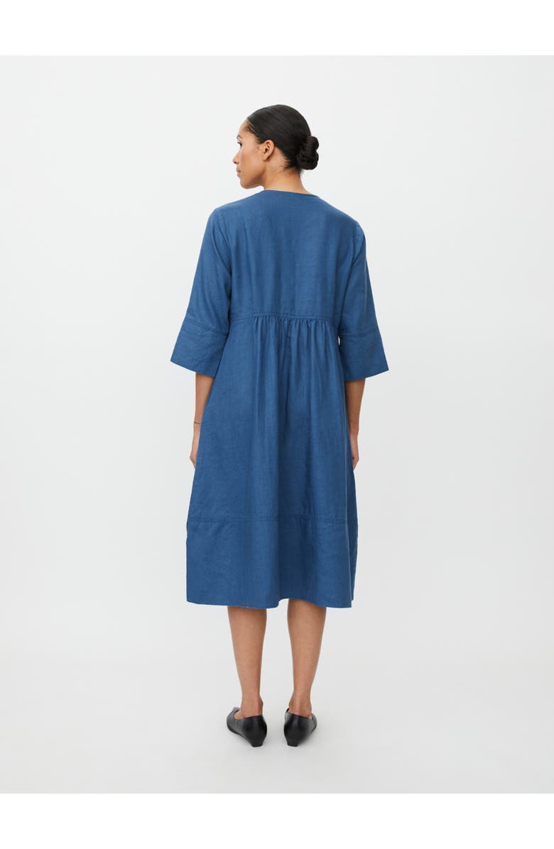 Masai Copenhagen MaNasya Linen Tunic Midi Dress, Alternate, color, Ensign Blue