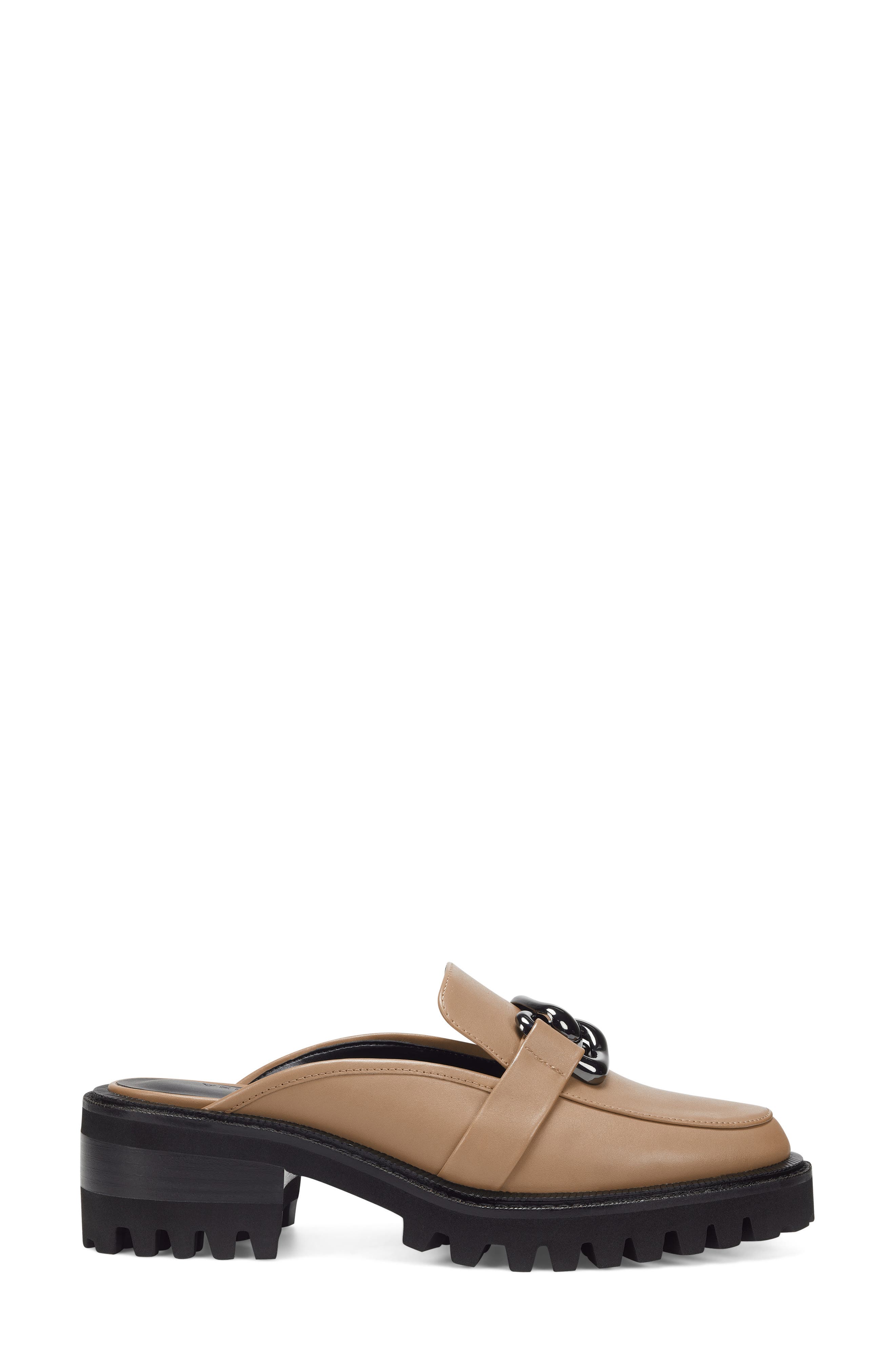 Lowery Chain Detail Mule, Alternate, color, TOFFEE LEATHER