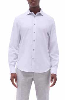 Bugatchi Axel Floral Jacquard Shaped Fit Button-Up Shirt