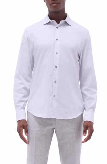 Bugatchi Axel Floral Jacquard Shaped Fit Button-Up Shirt