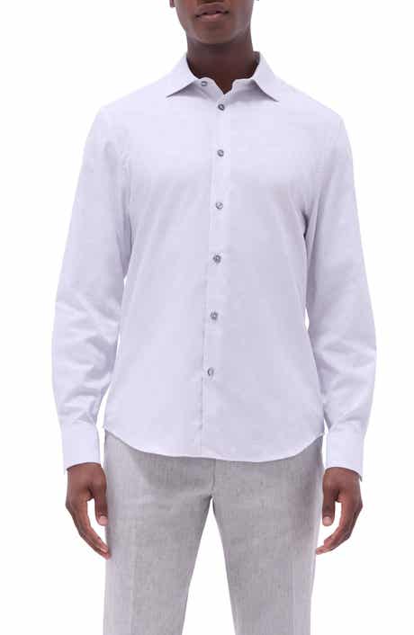 Bugatchi Axel Floral Jacquard Shaped Fit Button-Up Shirt