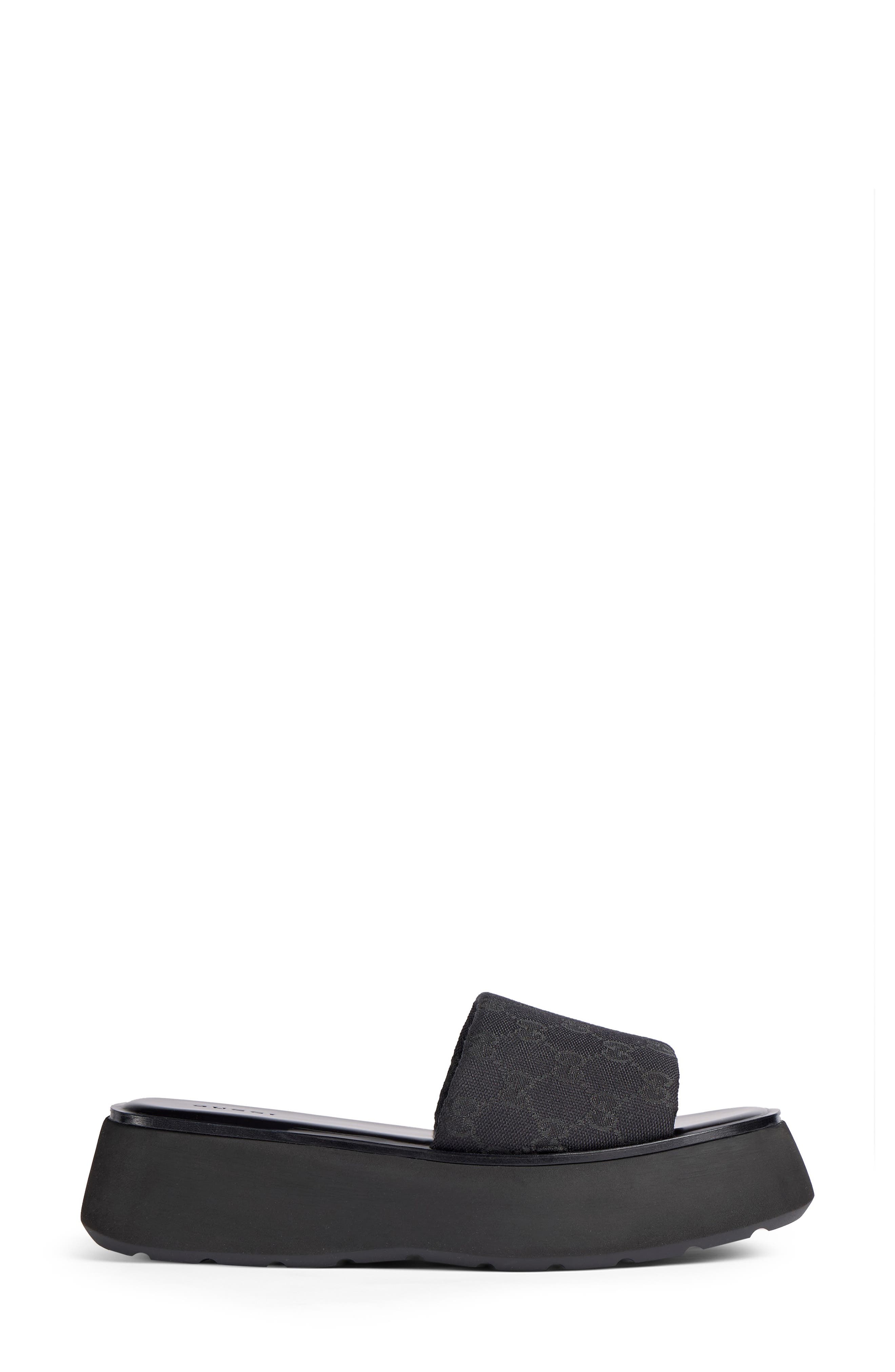 Gucci North Platform Slide Sandal, Alternate, color, Nero