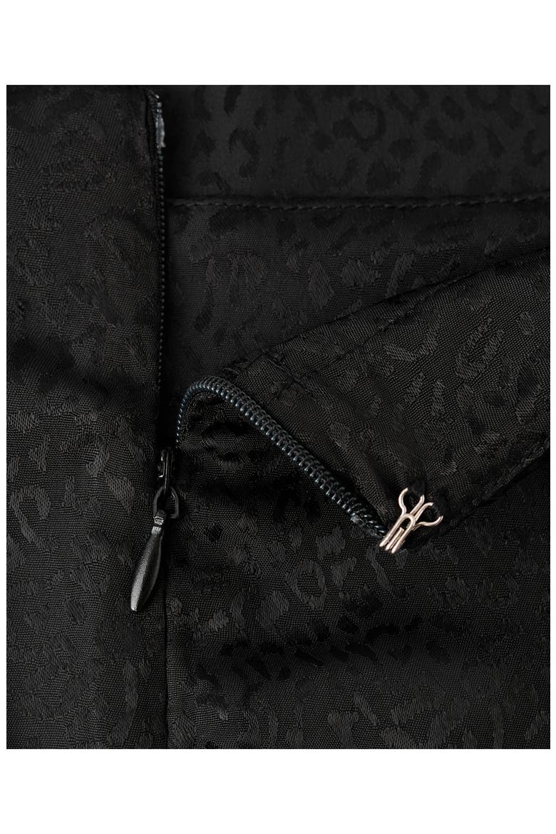 Leopard Print Maxi Skirt, Alternate, color, BLACK DENIM