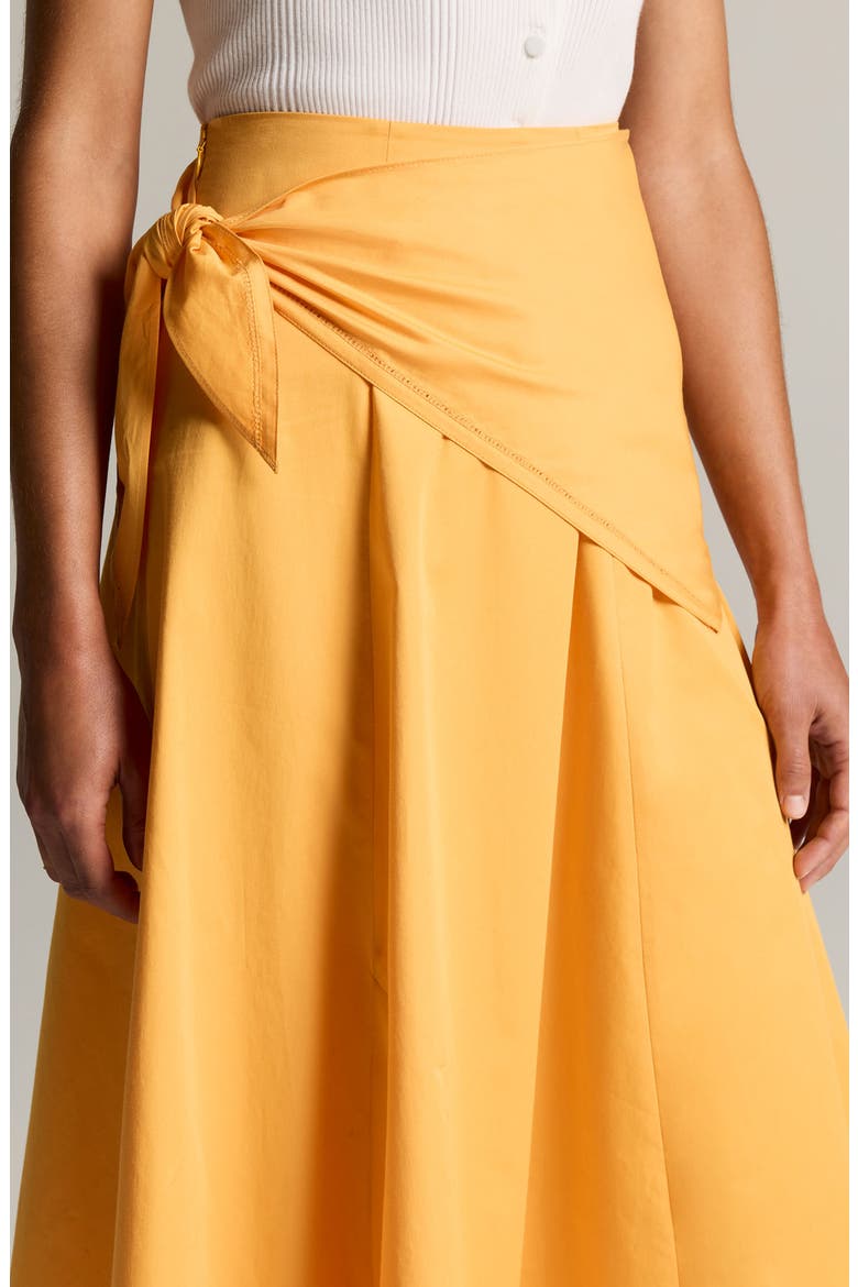 Scarf Tie Midi Skirt, Alternate, color, APRICOT
