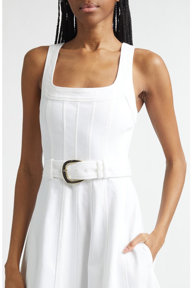 Cambree White Denim Dress, Alternate, color, WHITE