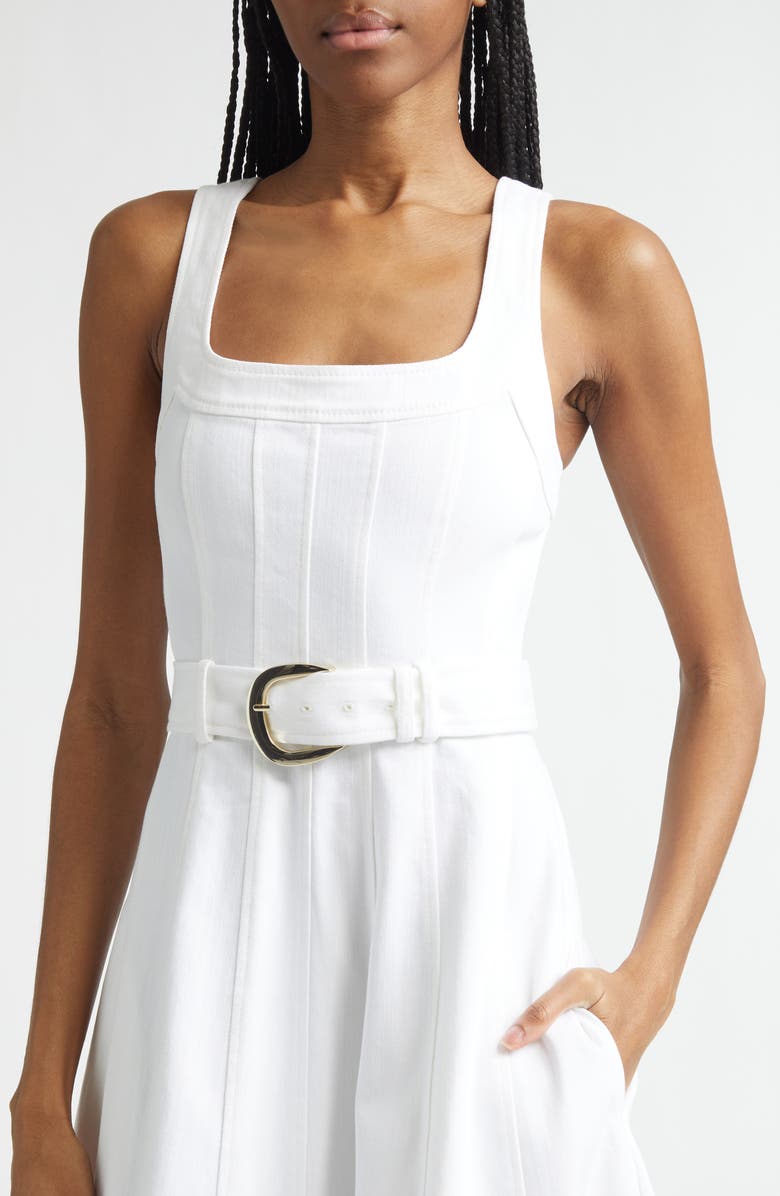 Cinq à Sept Cambree White Denim Dress, Alternate, color, White