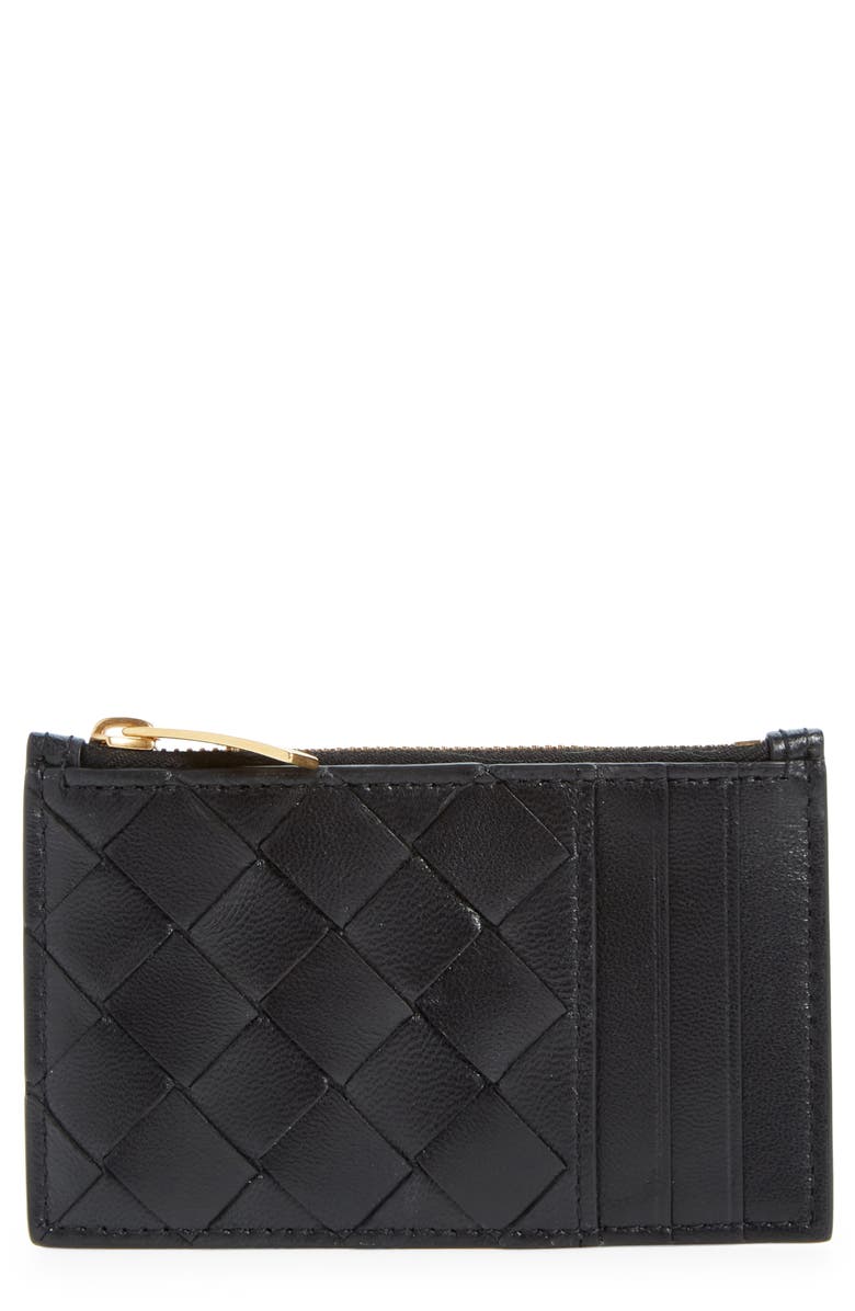 Bottega Veneta Intrecciato Leather Card Case, Main, color, 