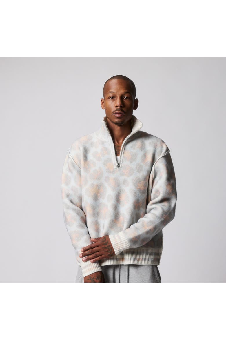 Drift Reversible Quarter Zip Sweater, Main, color, cream
