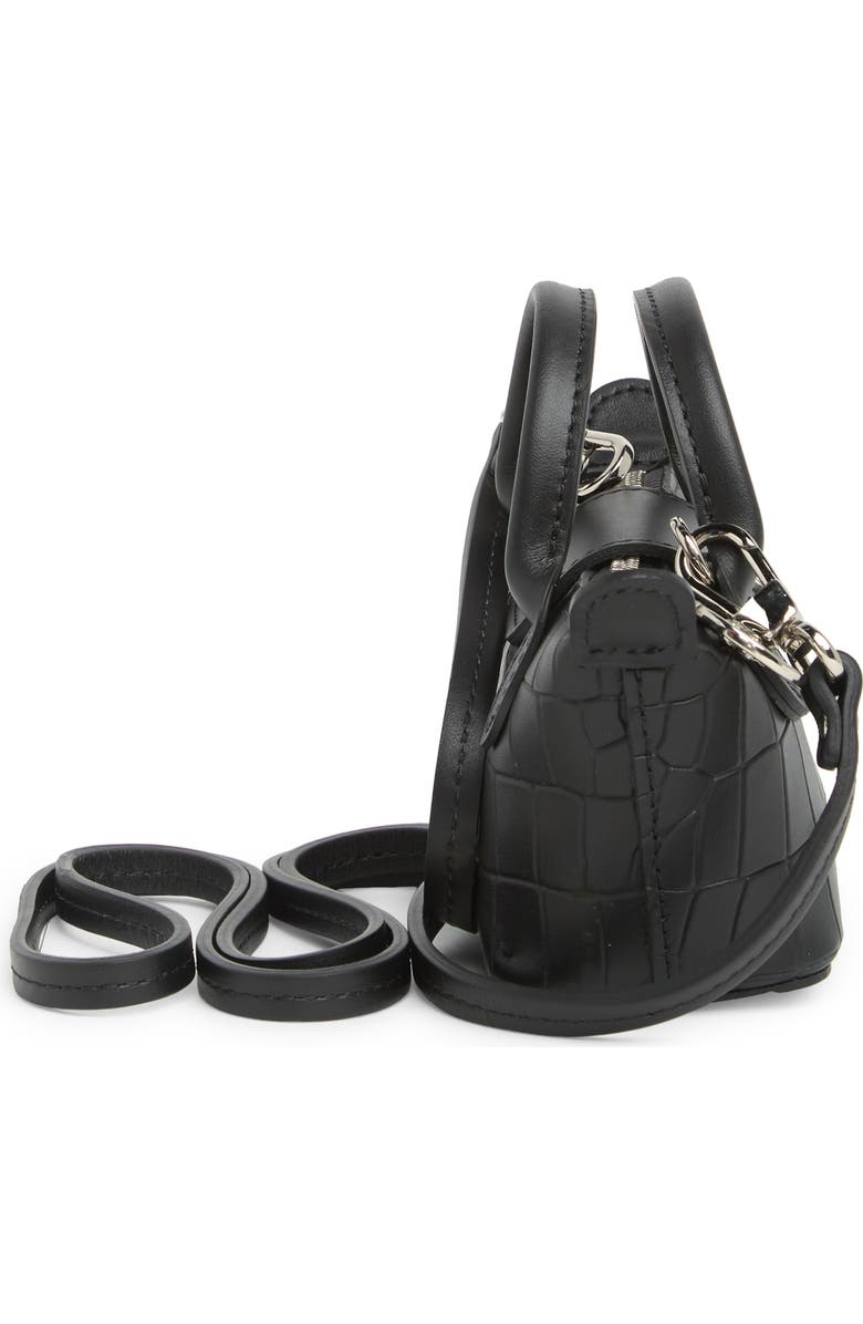 Longchamp Le Pliage Cuir X-Small Croc Embossed Crossbody Bag, Alternate, color,